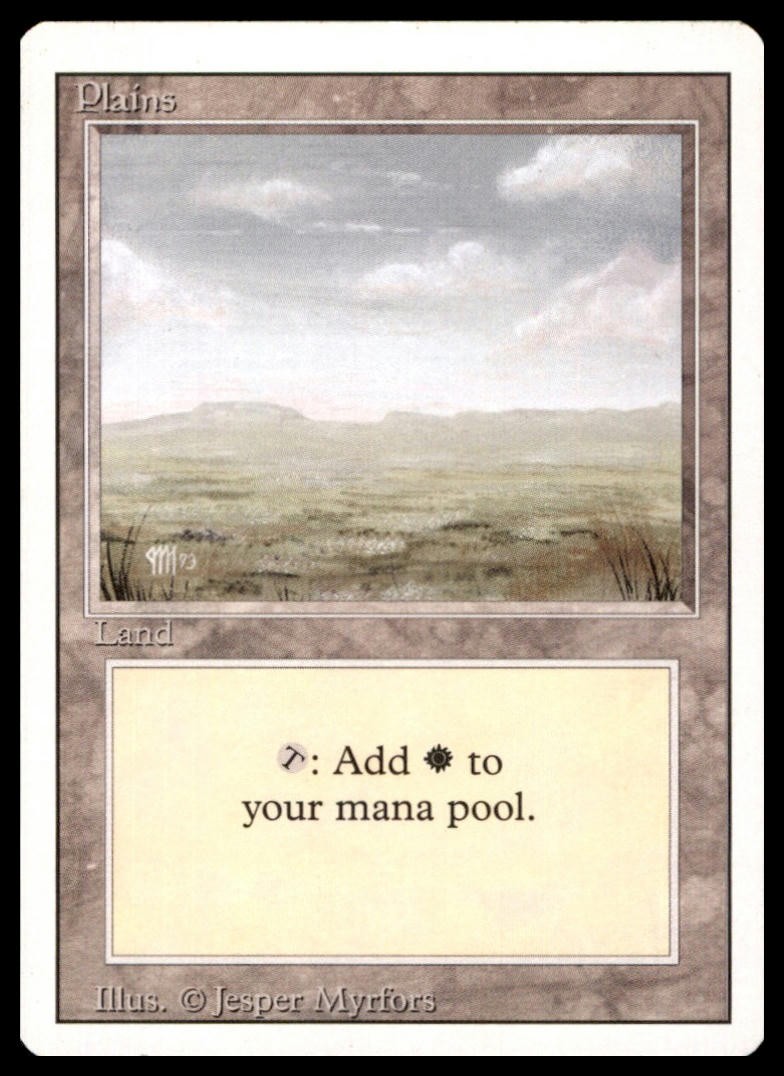 Plains (C) 295 Land Revised Edition Magic: The Gathering Lightly Played