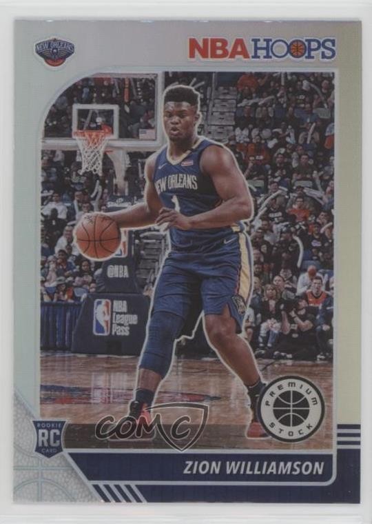 2019 Panini NBA Hoops Premium Stock Silver Prizm Zion Williamson #258 Rookie RC