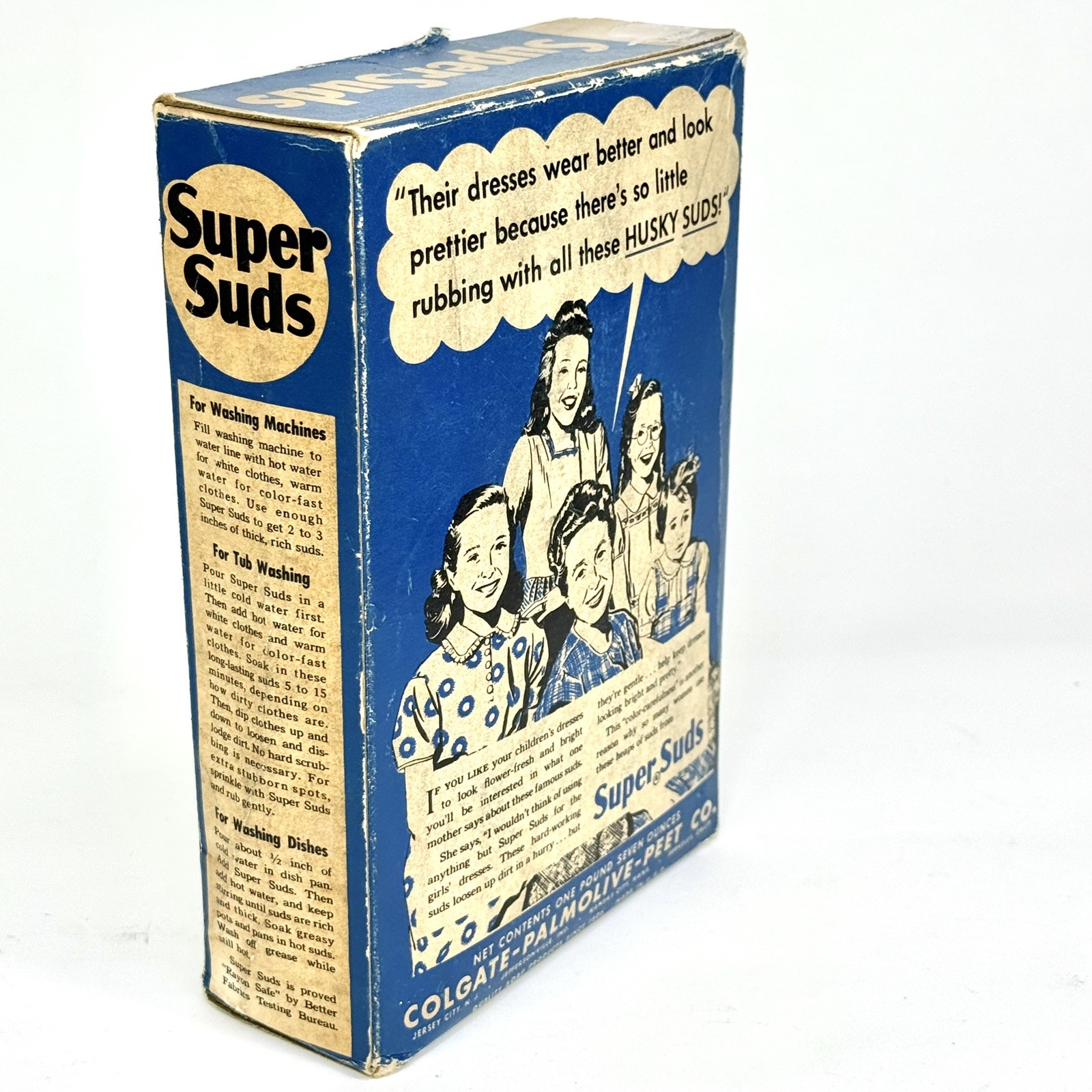 Vintage SUPER SUDS Box Soap -1 pound 7 ounces Colgate Palmolive Peet Unopened
