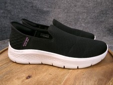 Skechers Slip-Ins GO WALK Flex Relish Womens Size 13 US Black White Shoes