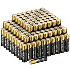 100 Pcs AA Alkaline Batteries 1.5V Double A Battery Long Lasting Heavy Duty 0.32 per gallon