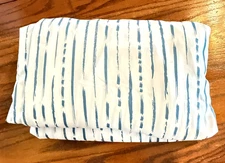 EUC Mainstay Queen Sheet Set-Fitted & Flat, No Pillowcase. Blue/White. Polyester