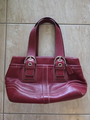 Coach medium F10911 vintage red Y2K Soho leather shoulder bag- 90s