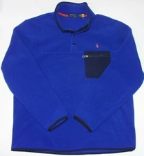 Polo Ralph Lauren Fleece Mock Neck Snap Pullover OP Excess, Blue or Navy, New