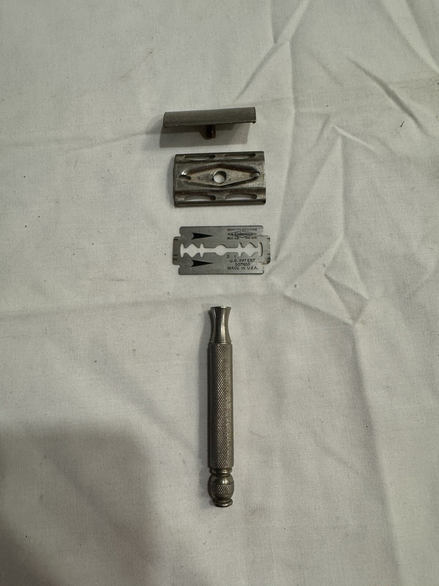 Vintage Gillette Double Edge Safety Razor W/ Super Stainless Steel