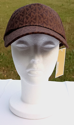 MICHAEL KORS Monogram MK Logo Baseball Cap Hat 538801C Brown  display picture 3