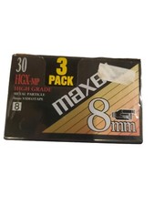 MAXELL HGX-MP 30 8mm TAPES 3 TAPES 30 Min. HIGH GRADE/METAL PARTICLE Brand New