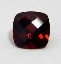 Genuine Garnet AAA quality gemstone 8mm x 8mm Cushion cut Checkerboard loose