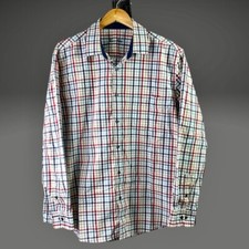 Tasso Elba Mens Long Sleeve Button Up Shirt 100 Cotton XL Multicolor Stripes