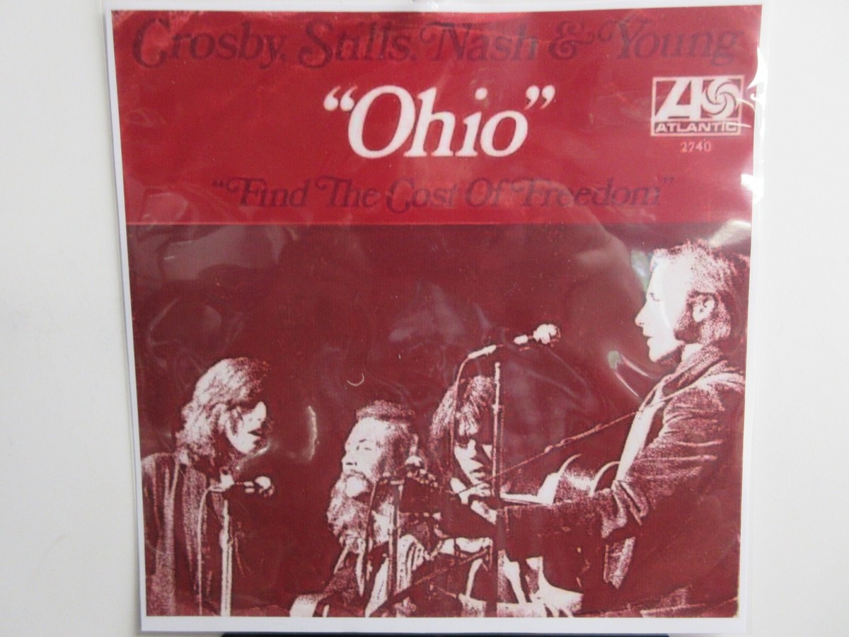 💥' CROSBY, STILLS, NASH & YOUNG ' HIT 45 +PICTURE [ OHIO ] 1970