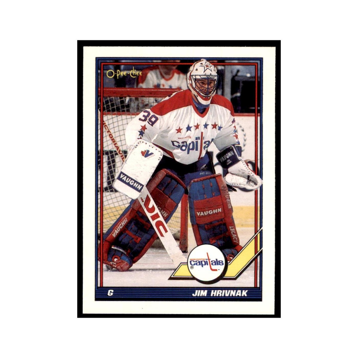 Jim Hrivnak 1991 O-Pee-Chee #487 Washington Capitals Hockey Card