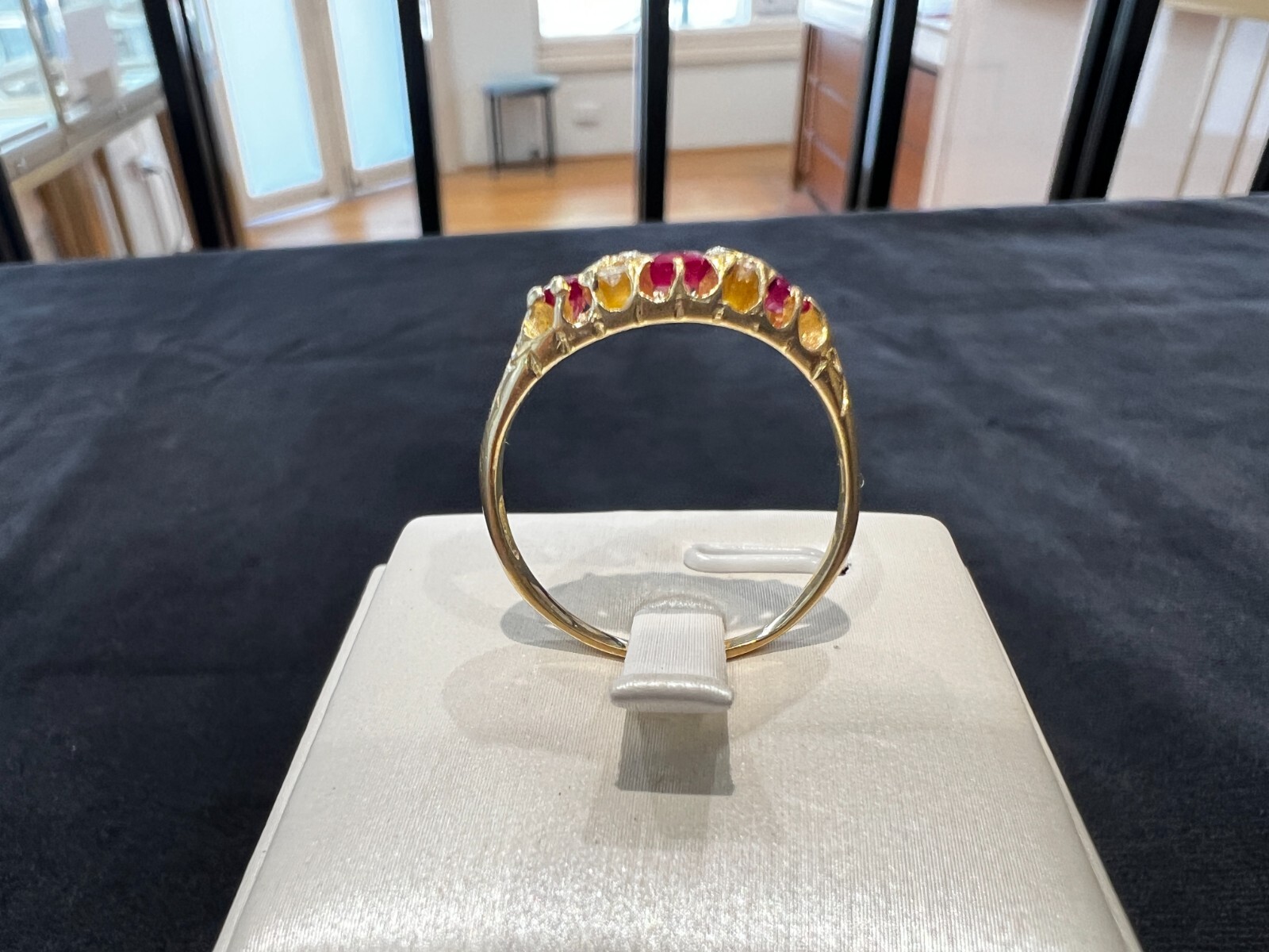 18ct Yellow Gold Ruby Diamond Ring - image 3