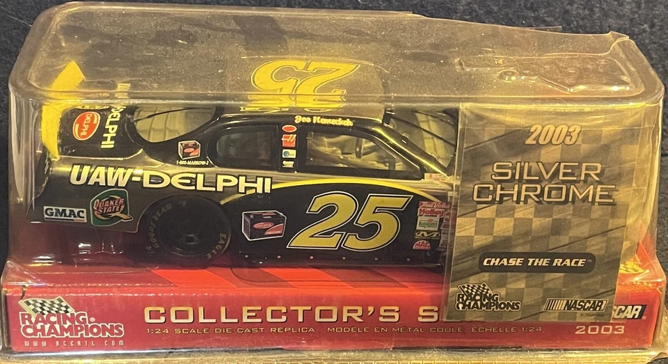RC 2003 1:24 JOE NEMECHEK #25 UAW Delphi Chevy серебро хром погони гонки автомобиля - Изображение 3 из 4