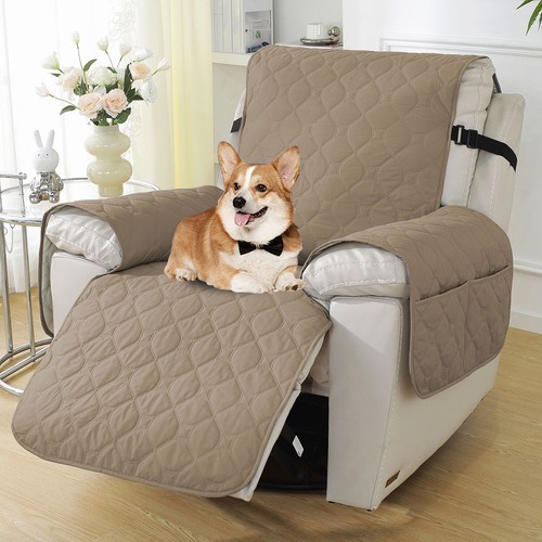 100% waterproof non-slip recliner sofa cover, stretch-strap recliner pet cover, - Picture 22 of 78