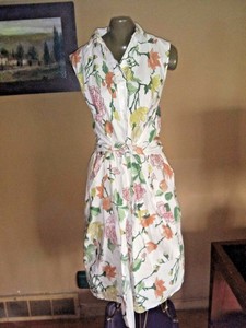 white floral shirt dress