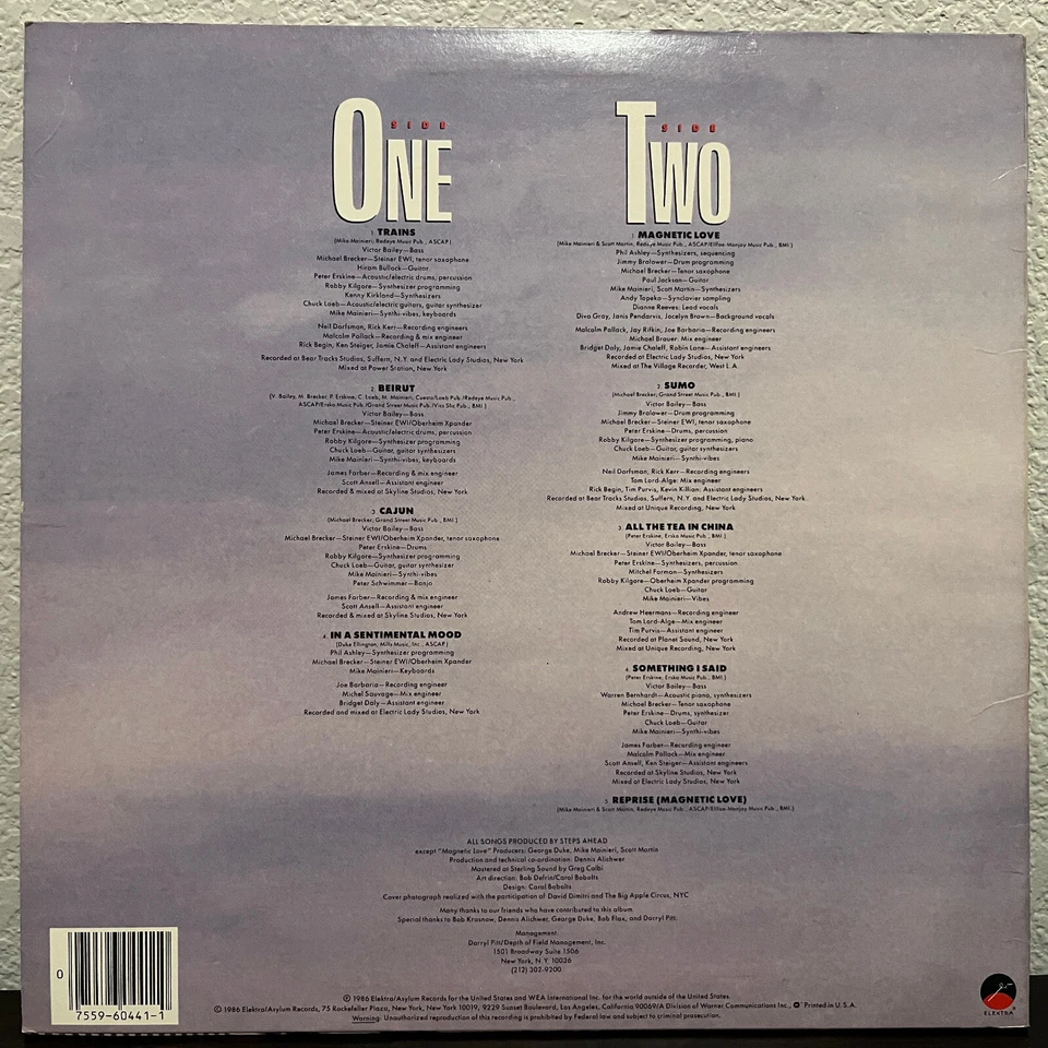 STEPS AHEAD - Magnetic (Elektra) - 12" Vinyl Record LP - EX - Image 2 of 3