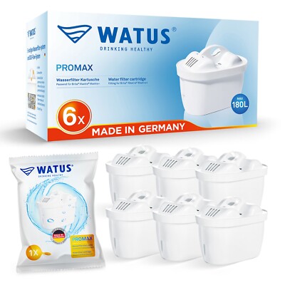 6er Pack Watus Wasserfilter, Ersatz für Brita kannen, Maxtra Plus Maxtra Pro 