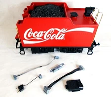 LGB COCA COLA TENDER WITH CUSTOM LOCOMOTIVE STEAM + WHISTLE SOUND + 3 CABLES