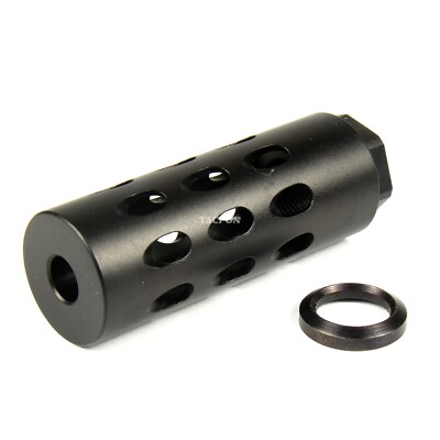 BLACK Aluminum Muzzle Brake Compensator 1/2x28 Thread for .223/.22lr ...
