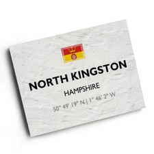 A4 PRINT - North Kingston, Hampshire - Lat/Long SU1602
