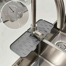 Kitchen Faucet Sink Splash Guard Silicone Drain Pad Water Catcher Tray Slip Mat