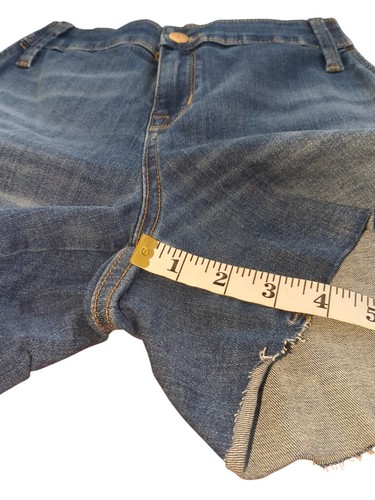 Isabel Maternity Distressed Jean Shorts 16/33 Women New Side Elastic Midi Short - Picture 7 of 10