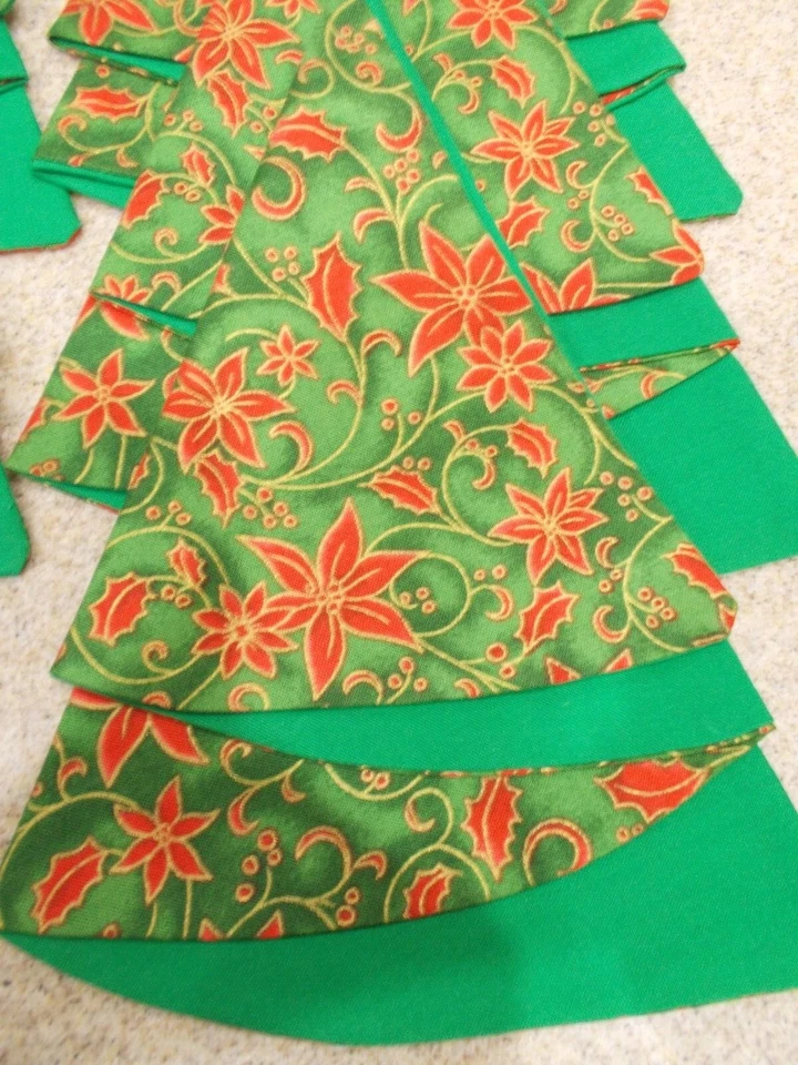 Guardanapos de árvore de Natal 6 meio círculo dobrados para formar árvore - Imagem 4 de 4
