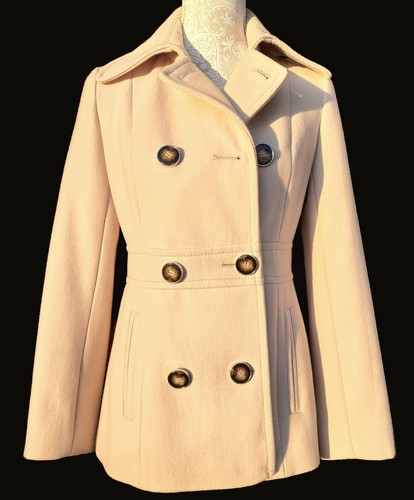 Kenneth Cole Womens Pea Coat Wool Blend 