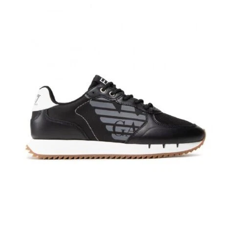 EA7 Sneakers Emporium Armani Black Leather Shoes Black Man 2023 eBay