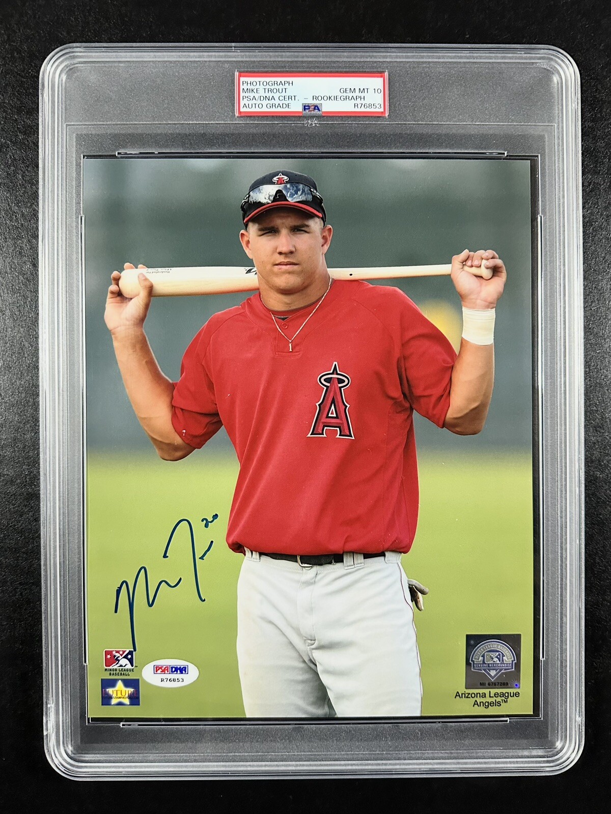 MIKE TROUT Autograph AUTO 8x10 PSA SLABBED Photo PSA/DNA *PSA 10