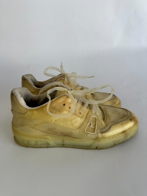 Louis Vuitton Transparent Monogram PVC Trainer Sneakers Size UK