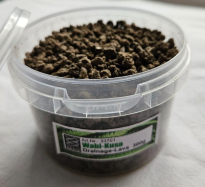 Wabi Kusa Drainage Lava 300g Lavastein Lavasplitt Bodengrund Pflanzen Terrarium