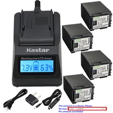 Kastar Battery LCD Fast Charger for Canon BP-827 CG-800 & Canon VIXIA HG30