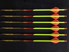 Black Eagle Renegade 350 .005 17/64" Fletched/Crested Arrows 1/2 Dozen BRAND NEW