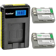 Kastar X2 Battery + Charger for Nikon EN-EL3e D80 D90 D100 D200 D300 D300S D700
