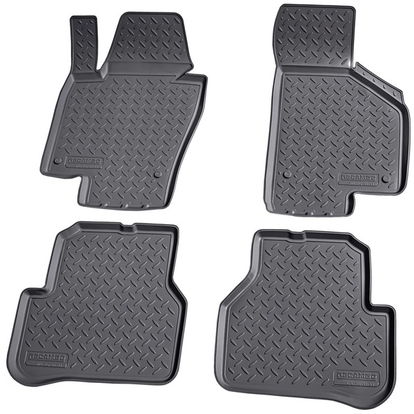 3D Gummi Fussmatten Passend FüR VW Passat 3C B6 | BJ 2005 - 2010 | Passgenau-image