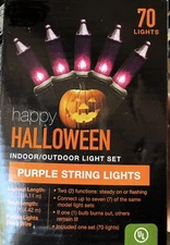 Purple String Lights Purple INDOOR OUTDOOR 70 13.5 FT Halloween Lights