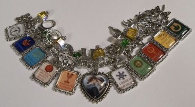 Outlander Book Covers Charm Bracelet Hand Crafted Jamie Claire