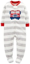 Carter's Baby-boys 1-pc Microfleece Footed Pajamas Firetruck  12- 24 Months 