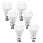 6 Pack - B22 LED Bulb SMD A60H-HP 9W Cool White 6400K Non Dimmable White Glass