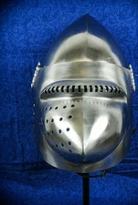Medieval Armor Steel Helmet Pig Face Warrior Battle Ready Helmet