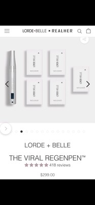 Lorde + Belle REGENPEN and 1 Year Supply Of Cartridges, $2300 Value!