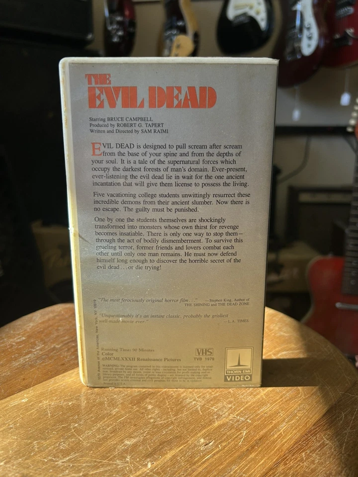 The Evil Dead VHS Thorn EMI Video White Clamshell - Image 3 of 4