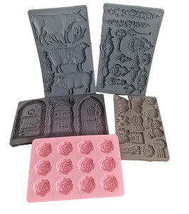 Iron Orchid Design IOD Lot 5 Moulds For Casting Craft Resin Clay Some Retired