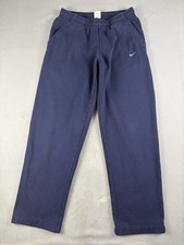 Vintage Nike Sweatpants Men s Size Medium Navy Blue Baggy Mini Swoosh Logo Y2k