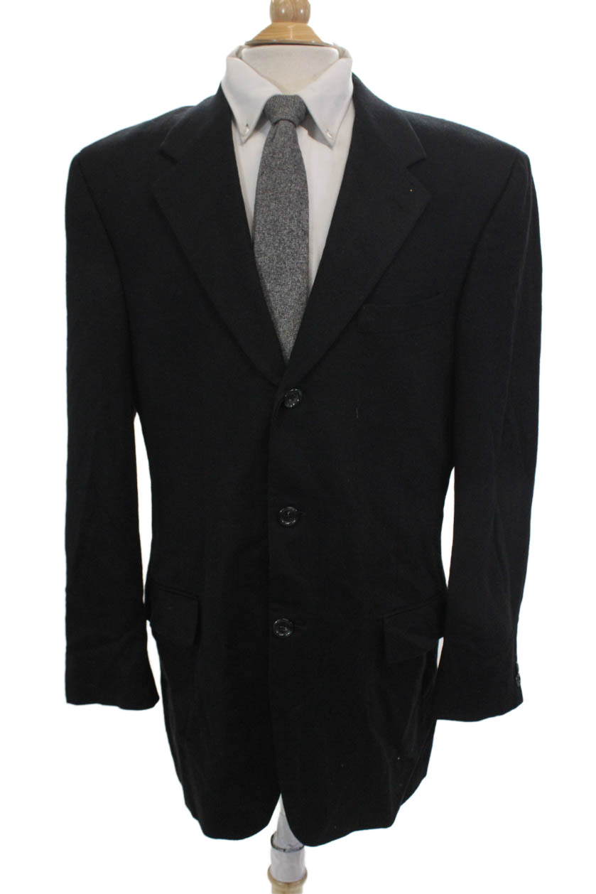 Jacobsons Mens Cashmere Solid Three Button Blazer… - image 1