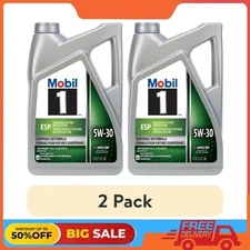 (2 pack) Mobil 1 ESP European Car Formula Full Synthetic Motor Oil 5W-30, 5 Qt