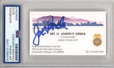 Homicide Hunter Detective JOE KENDA SIGNED Business Card AUTOGRAPH PSA DNA COA