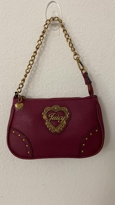 Juicy Couture Cranberry-In Her Juicy Era Mini Wristlet Bag W/Charm