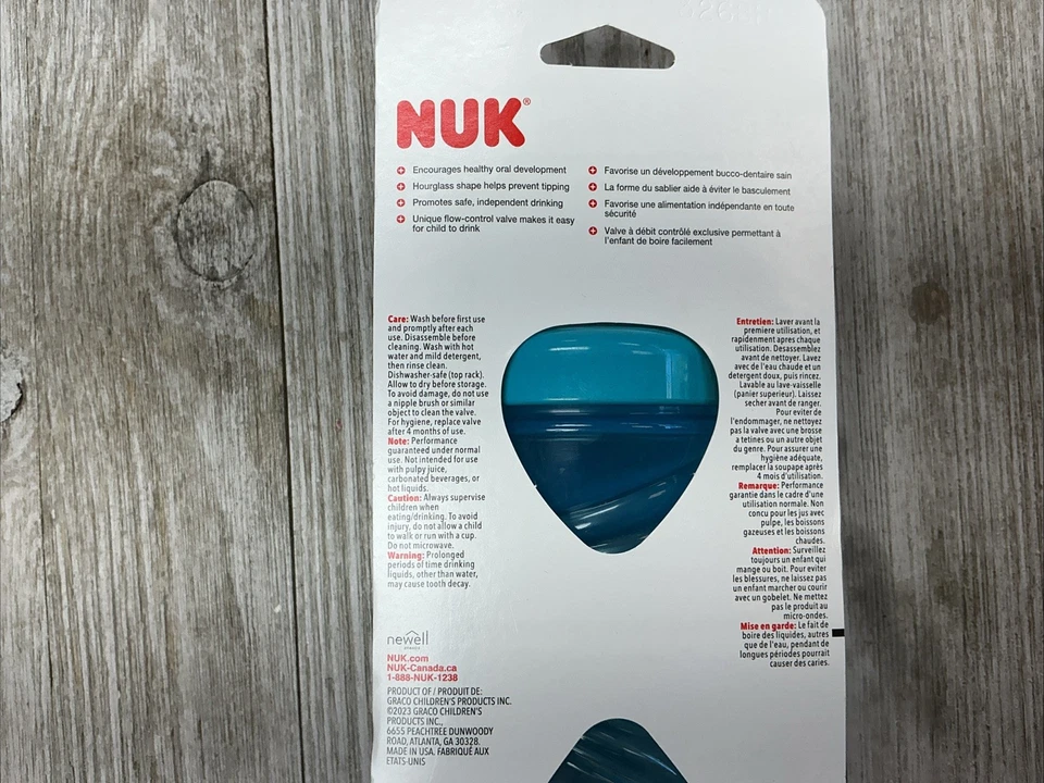 4pk Sippy Cup NUK Hard Spout Cup Blue And Green - Image 3 of 3